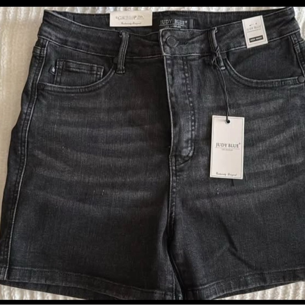 Judy Blue Charcoal Denim Shorts large with tags